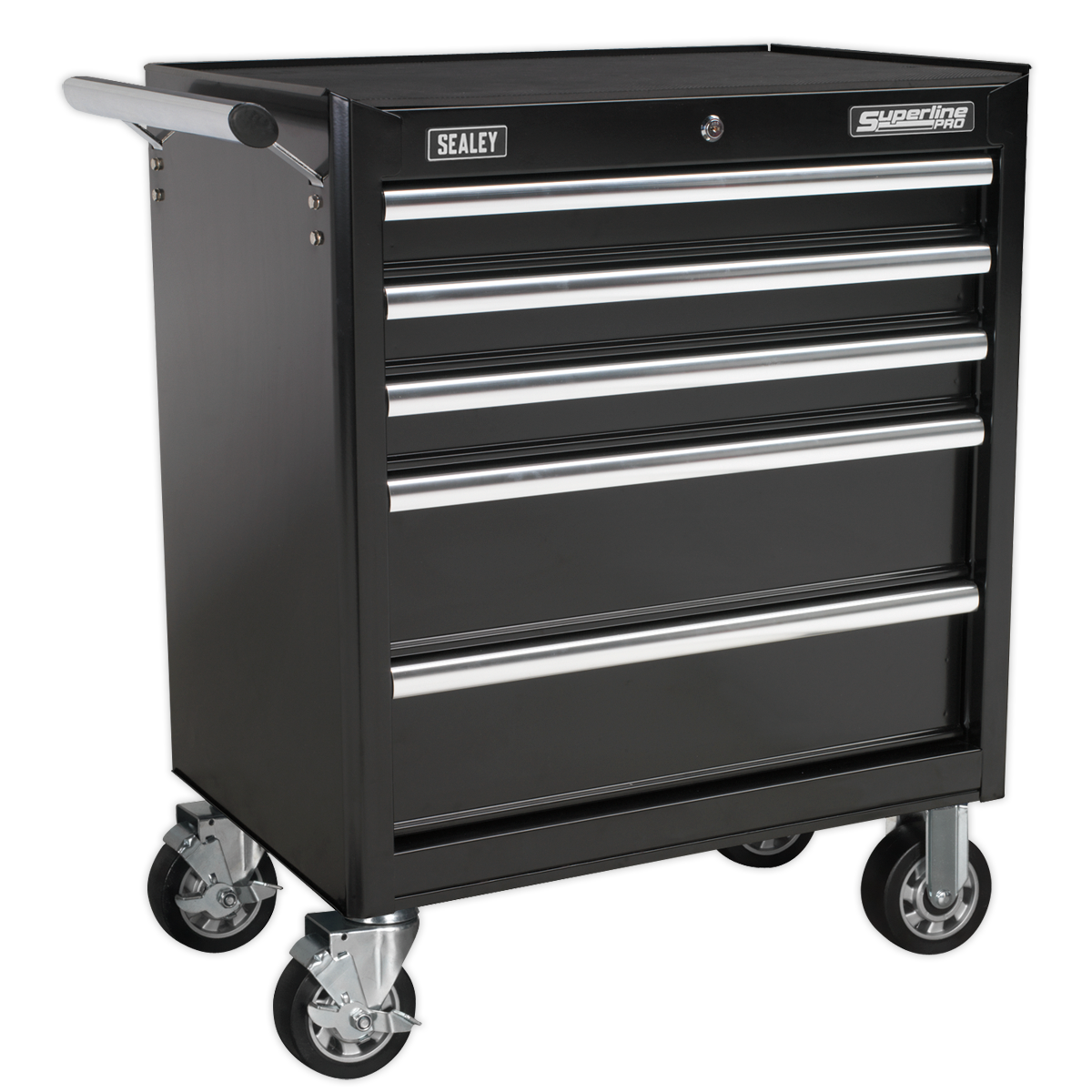 Sealey Rollcab 5 Drawer with Ball-Bearing Slides - Black