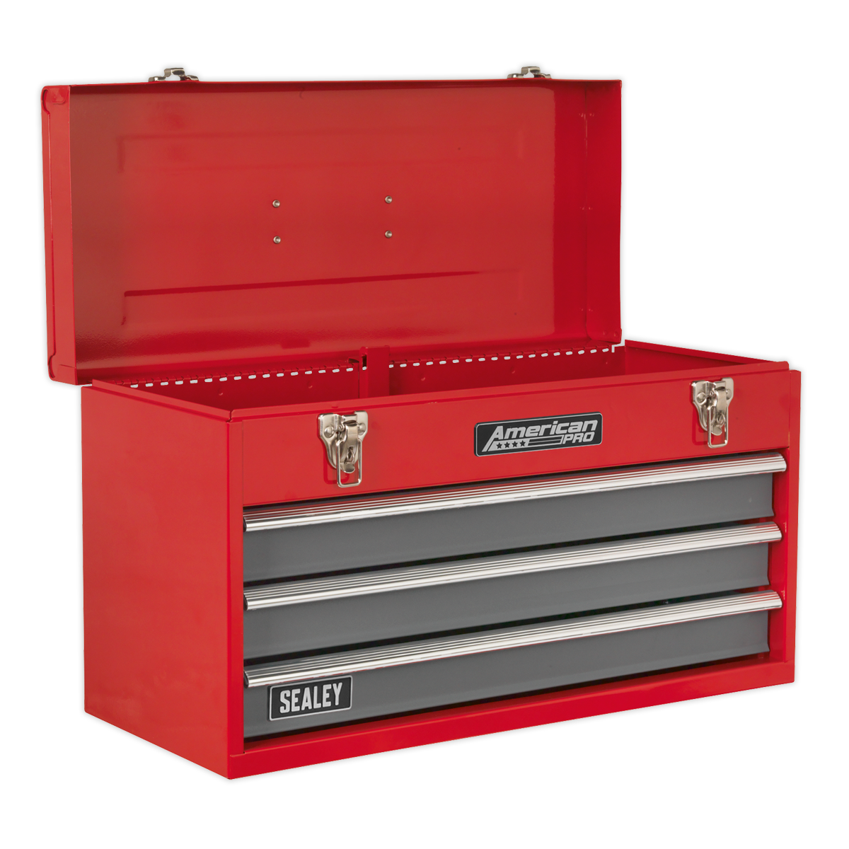 Sealey Tool Chest 3 Drawer Portable with Ball-Bearing Slides - Red/Grey