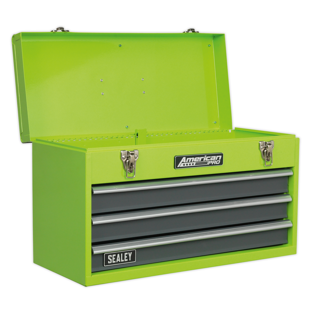 Sealey Tool Chest 3 Drawer Portable with Ball-Bearing Slides - Green/Grey