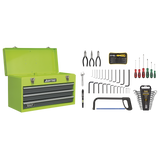 Sealey Portable Tool Chest 3 Drawer with Ball-Bearing Slides - Hi-Vis & 93pc Tool Kit