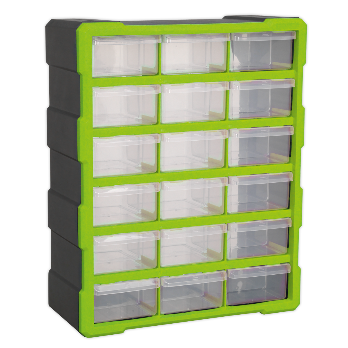 Sealey Cabinet Box 18 Drawer - Green/Black