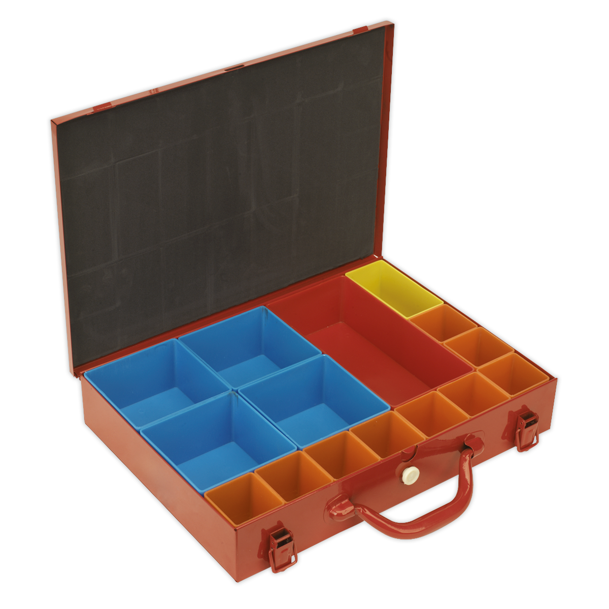 Sealey Metal Case with 15 Storage Bins