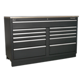 Sealey Modular Floor Cabinet 11 Drawer 1550mm Heavy-Duty