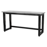 Sealey Steel Adjustable Workbench with Stainless Steel Worktop 1830mm - Heavy-Duty