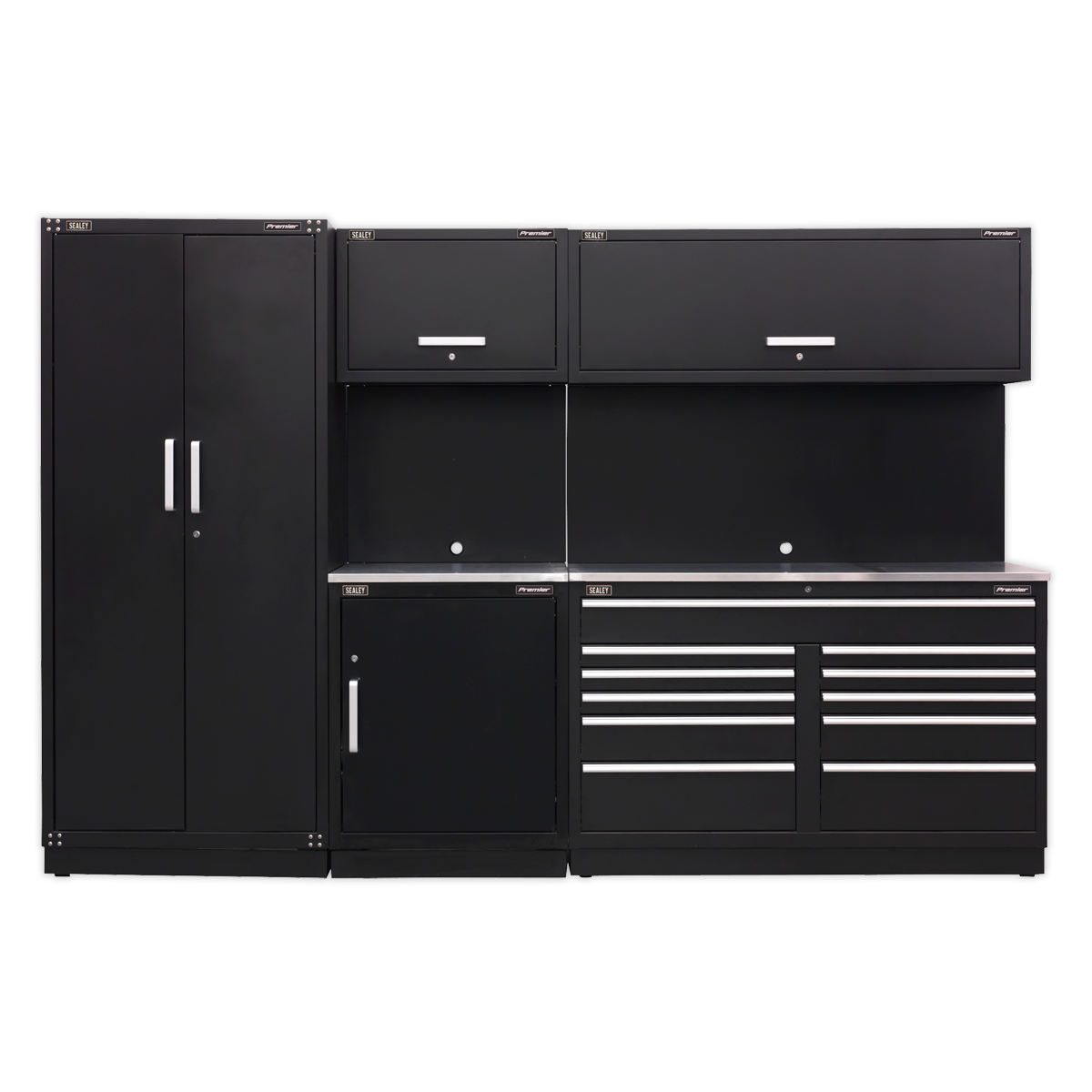 Sealey Premier 3.3m Storage System - Stainless Worktop APMSCOMBO2SS