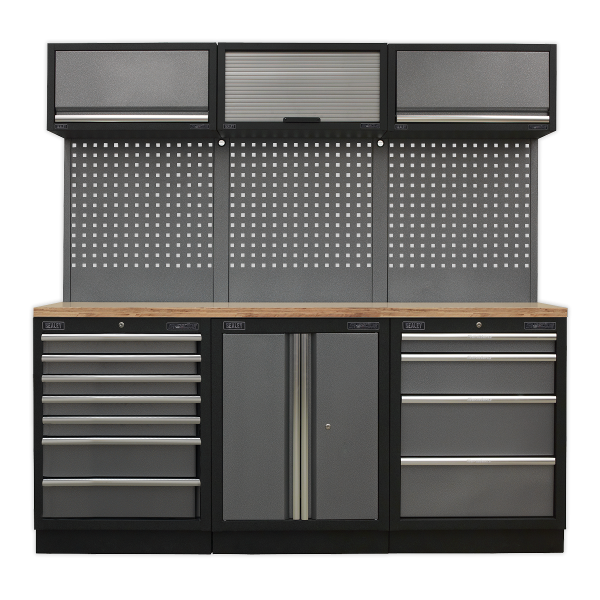 Sealey Superline PRO® 2.0m Storage System - Wood Worktop