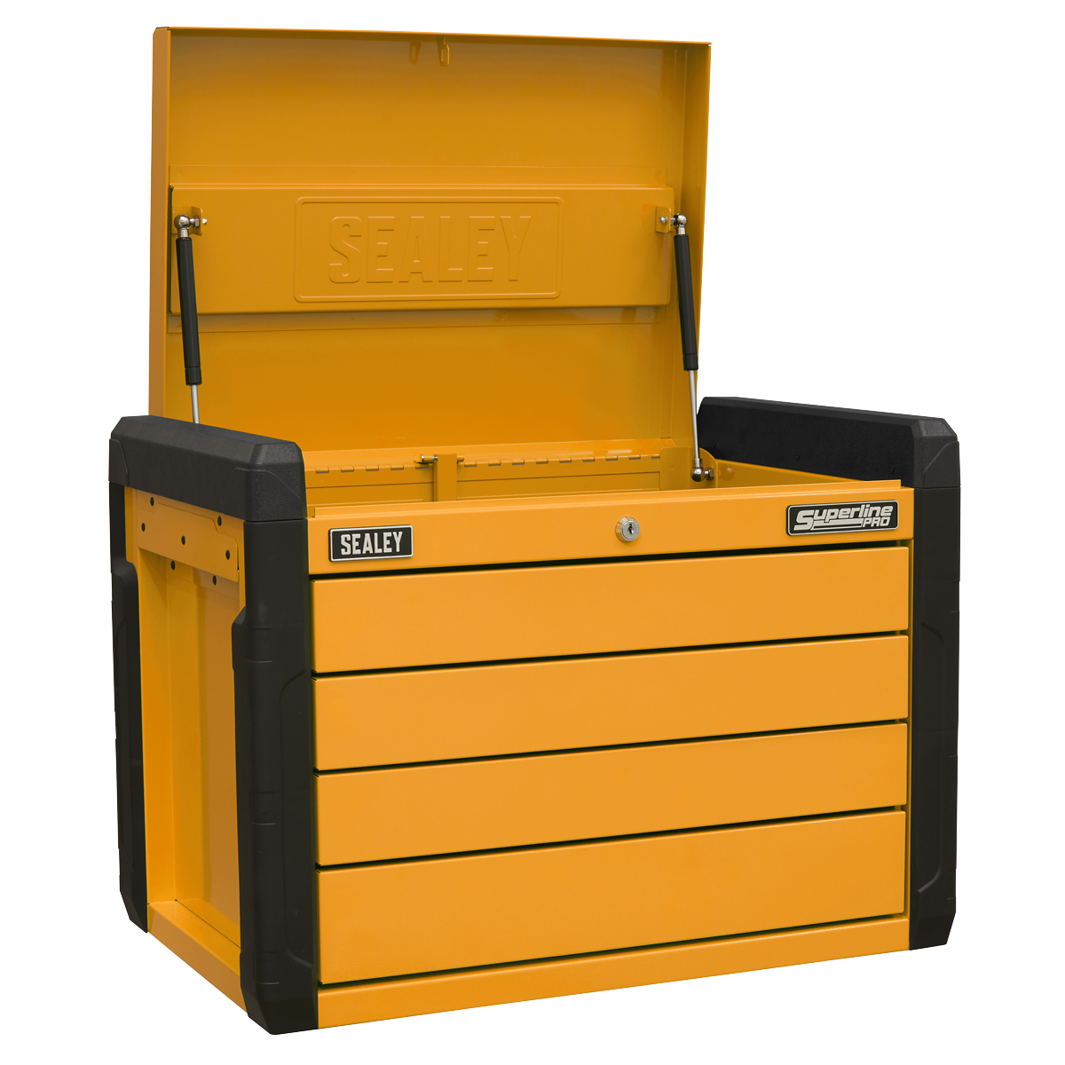 Sealey 4-Drawer Push-to-Open Topchest with Ball-Bearing Slides - Orange