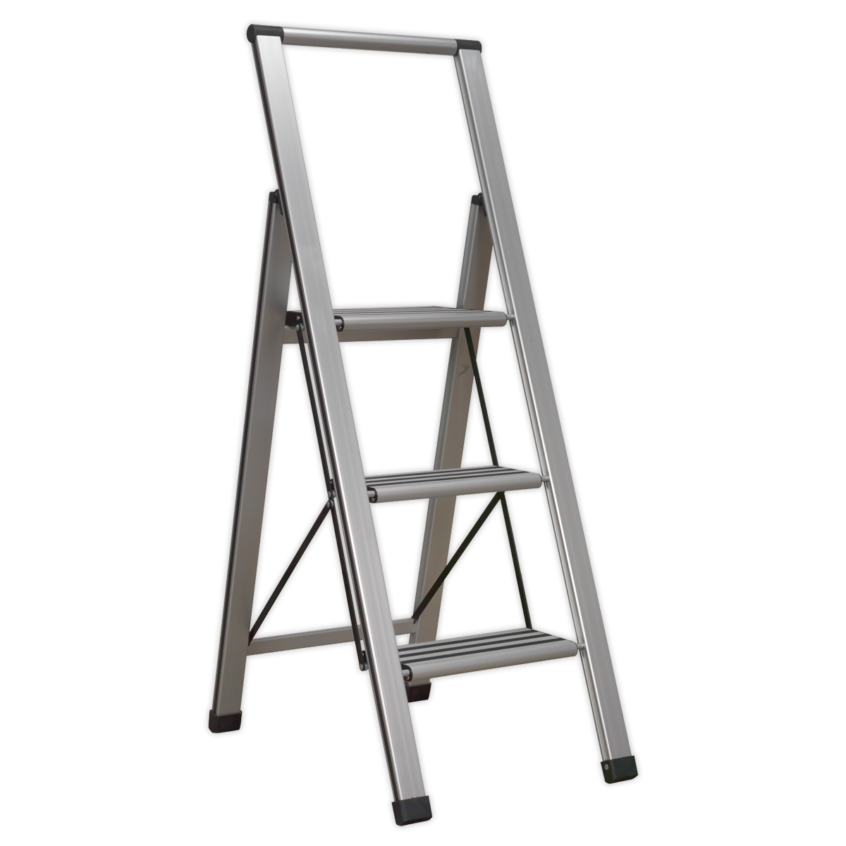 Sealey Aluminium Professional Folding Step Ladder 3-Step 150kg Capacity