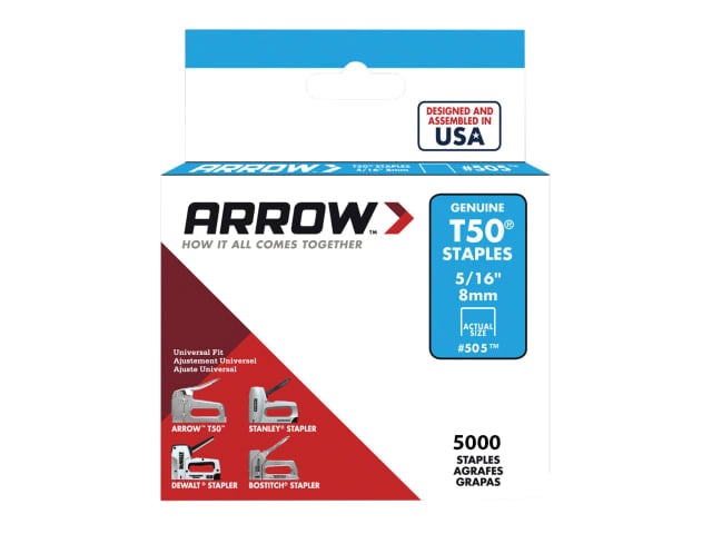 Arrow T50 Staples 8mm (5/16in) (Bulk Pack 5000)