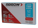Arrow T50 Staples Stainless Steel 505SS 8mm (5/16in) (Box 1000)