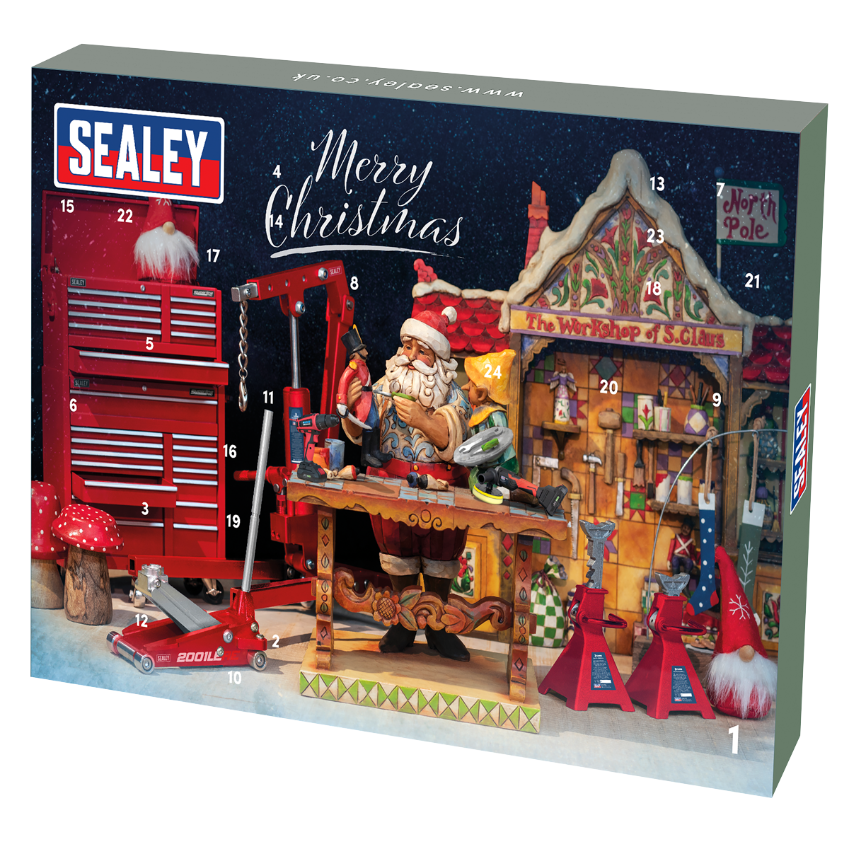 Sealey Ratchet, Screwdriver, Hex Key & Bit Set 35pc Advent Calendar