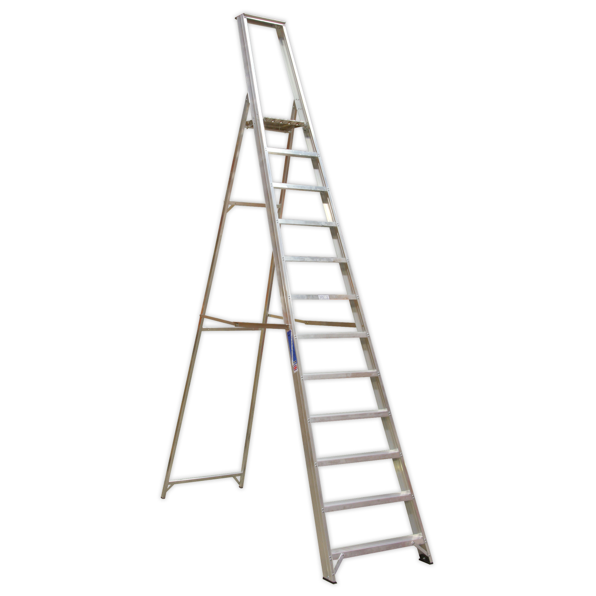 Sealey Aluminium Step Ladder 12-Tread Industrial BS 2037/1