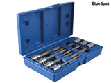 BlueSpot Tools 3/8in Drive Extra Long Hex Socket Bit Set, 7 Piece