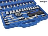 BlueSpot Tools 1/4in Square Drive Socket & Bit Set, 46 Piece