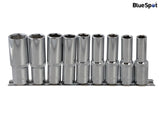 BlueSpot Tools 1/2in Drive Deep Socket Set, 9 Piece