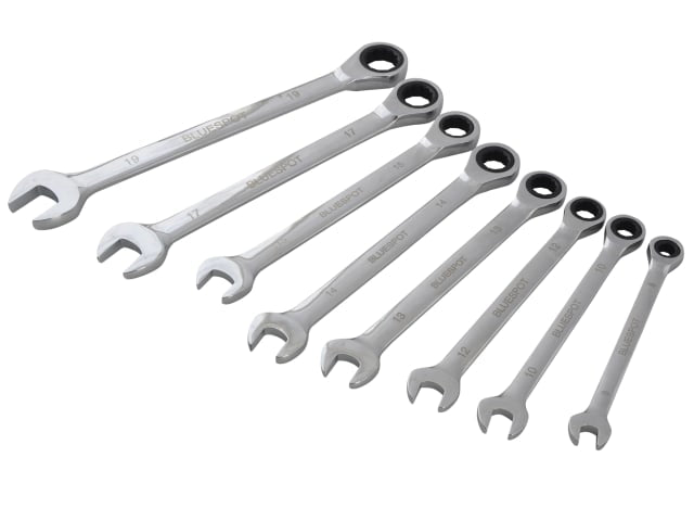 BlueSpot Tools Ratchet Spanner Set, 8 Piece