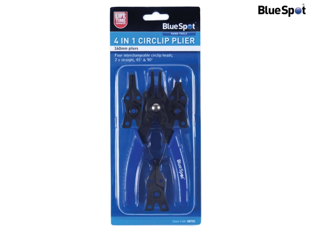 BlueSpot Tools 4-in-1 Circlip Pliers