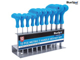 BlueSpot Tools Metric T-Handle Hex Key Set, 10 Piece