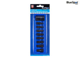 BlueSpot Tools 1/2in Impact TORX Bit Set, 9 Piece