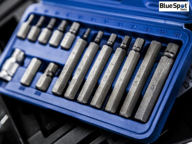 BlueSpot Tools Hex Bit Set, 15 Piece