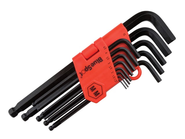 BlueSpot Tools Long Arm Ball End Hexagon Key Set, 13 Piece