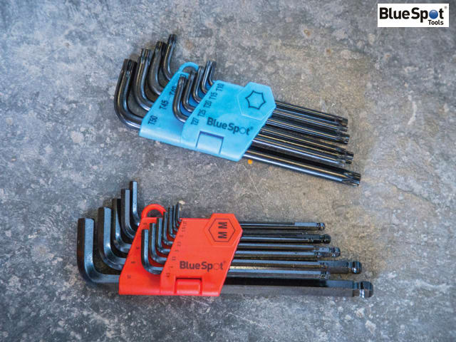 BlueSpot Tools Long Arm Ball End Hexagon Key Set, 13 Piece