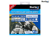 BlueSpot Tools 210mm Circular Saw Blade Set, 3 Piece