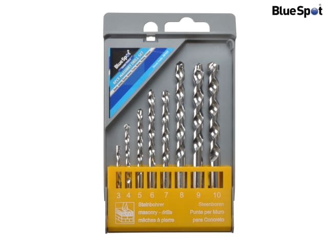 BlueSpot Tools Masonry Drill Set, 8 Piece 3-10mm