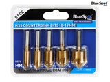 BlueSpot Tools HSS Titanium Countersink Bit Set, 5 Piece