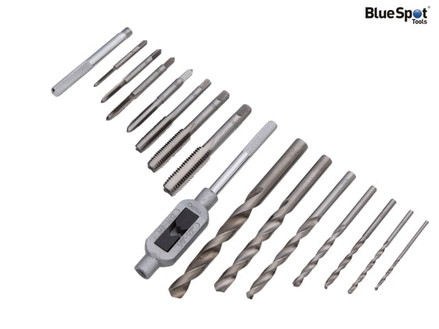 BlueSpot Tools Drill & Tap Set, 15 Piece