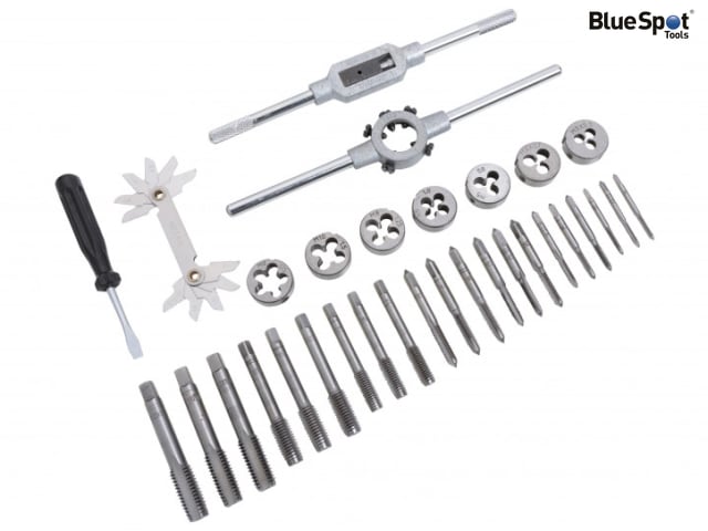 BlueSpot Tools Metric Tap and Die Set, 32 Piece