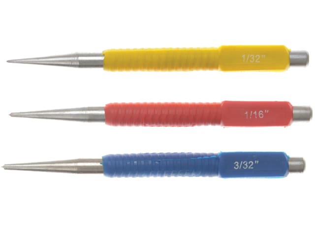 BlueSpot Tools Centre Punch Set, 3 Piece