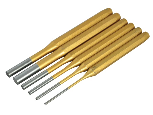 BlueSpot Tools Gold Pin Punch Set 6 Piece