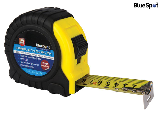 BlueSpot Tools Broad Buddy Pocket Tape 10m/33ft (Width 32mm)