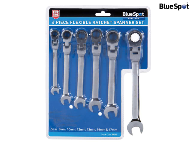 BlueSpot Tools Flexible Head Ratchet Set, 6 Piece