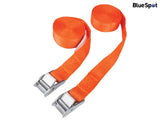 BlueSpot Tools Cam Buckle Tie-Down Straps Twin Pack 2.5m