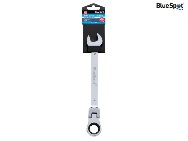 BlueSpot Tools 180° Flexible Head Ratchet Spanner 19mm