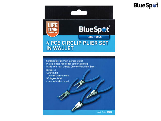 BlueSpot Tools Circlip Pliers Set, 4 Piece