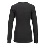 Portwest Women's Thermal T-Shirt Long Sleeve #colour_black