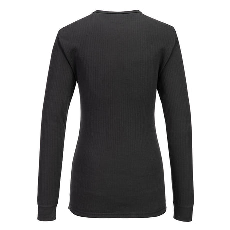 Portwest Women's Thermal T-Shirt Long Sleeve #colour_black