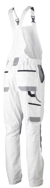 Bisley Overall Bib & Brace Cotton Contrast Painter 280gsm Regular #colour_white