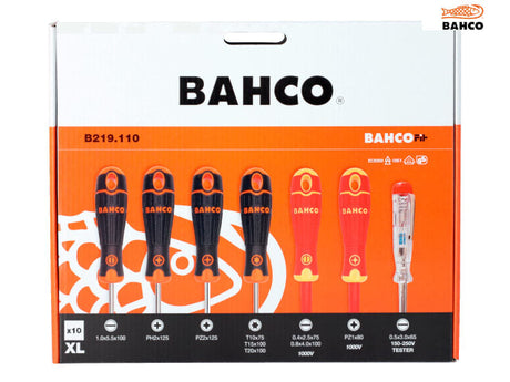 Bahco B219.110 BAHCOFIT XL Screwdriver Set, 10 Piece