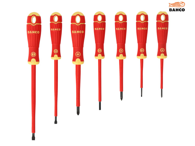 Bahco B220.017 BAHCOFIT Insulated Screwdriver Set, 7 Piece