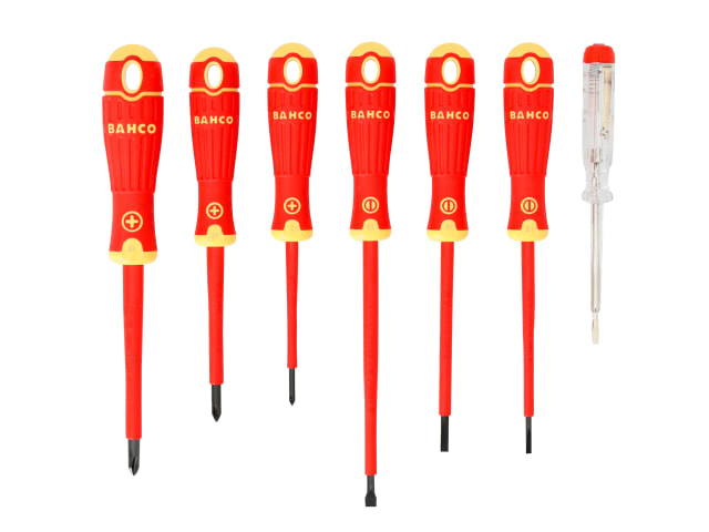 Bahco B220.027 BAHCOFIT Insulated Screwdriver Set, 7 Piece