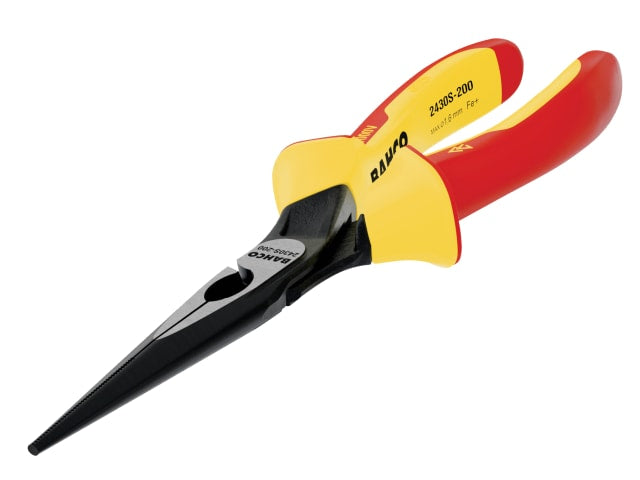 Bahco 2430S ERGO Insulated Long Nose Pliers 200mm (8in)