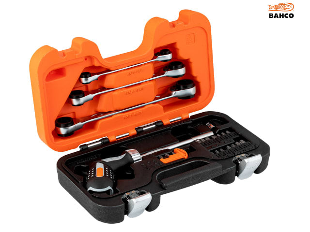 Bahco Pistol Grip Ratcheting Screwdriver Set, 25 Piece