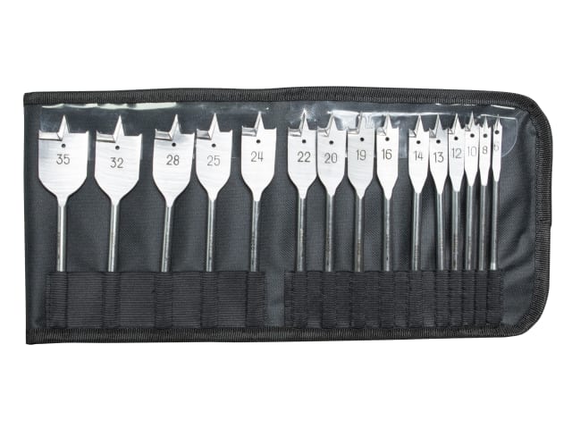 Bahco 9629 Series Flat Bit Set, 15 Piece