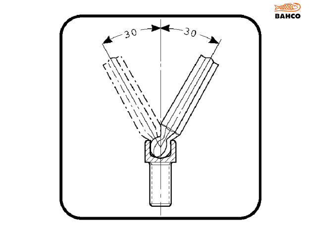 Bahco BE-9770 Metric Long Ball End Hex L-Key Set, 9 Piece