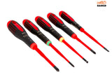 Bahco BE-9871SL ERGO Slim VDE Insulated Screwdriver Set, 5 Piece