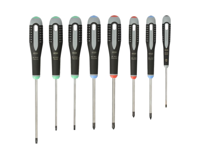 Bahco BE-9872 ERGO Screwdriver Set, 8 Piece